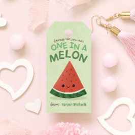 Cute Grönt Watermelon School Classroom Valentine Presentetikett