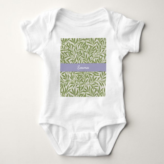 Cute Grönt Willow Lövs Botanical Namn T Shirt (Framsida)