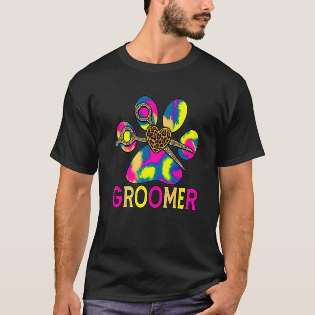 Cute grooming hund squash eller husdjursgroomer pa t shirt (Framsida)