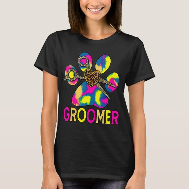 Cute grooming hund squash eller husdjursgroomer pa t shirt (Framsida)