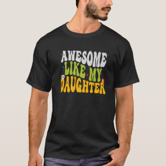 Cute Groovy Fantastisk som min dotterunge Pappa Tj T Shirt