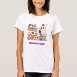 Cute Groovy Ghost, spooky vibes, halloween T Shirt