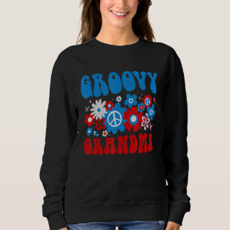 Cute Groovy GrandMa American 4th of July Matching T Shirt