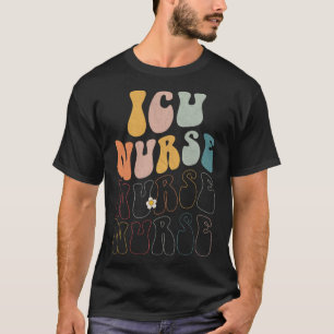 Cute Groovy ICU Nurse RN ICU ER Pedionic Pullover T Shirt