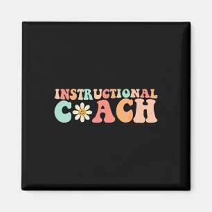 Cute Groovy Instructions Coach Crew Retro Tillbaka Magnet