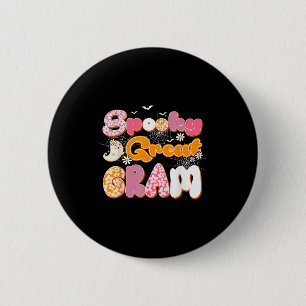 Cute Groovy One Spooky Underbar Gram Ghost Hallowe Knapp