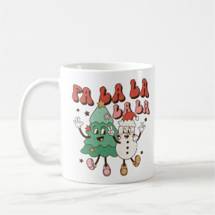 Cute Groovy Retro-jul Kaffemugg