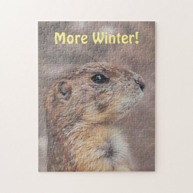 Cute Ground Hog More Winter Art Puzzle Pussel (Vertikal)