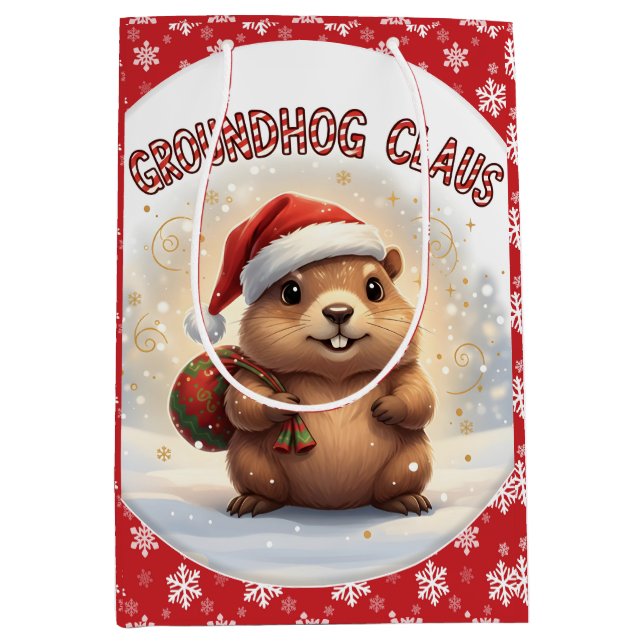 Cute Groundhog Claus Funny Groundhog Christmas (Framsidan)
