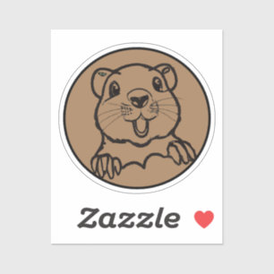 Cute Groundhog poppar upp Klistermärken