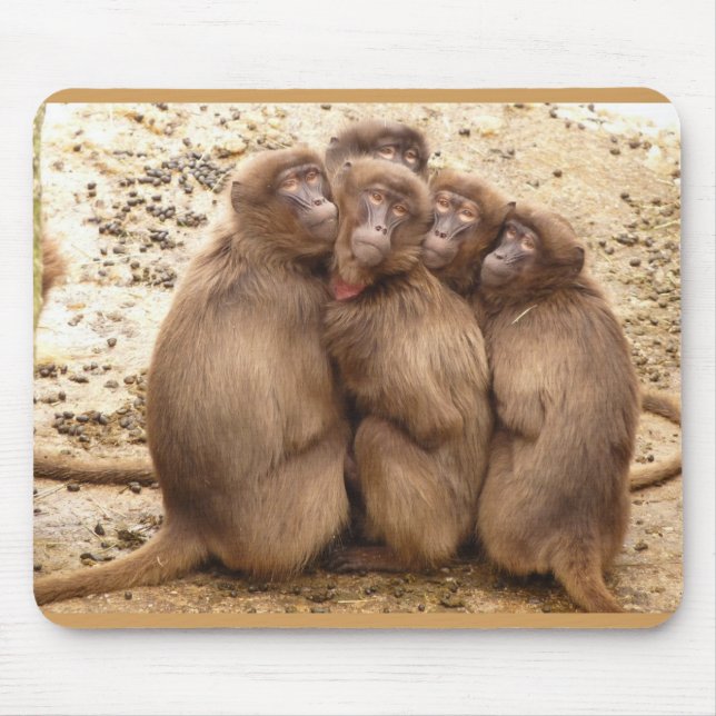 Cute Group of Monkey Mouse Pad Musmatta (Framsidan)