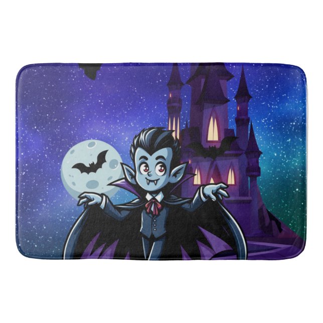 Cute, grym Halloween-vampyr Badrumsmatta (Framsidan)