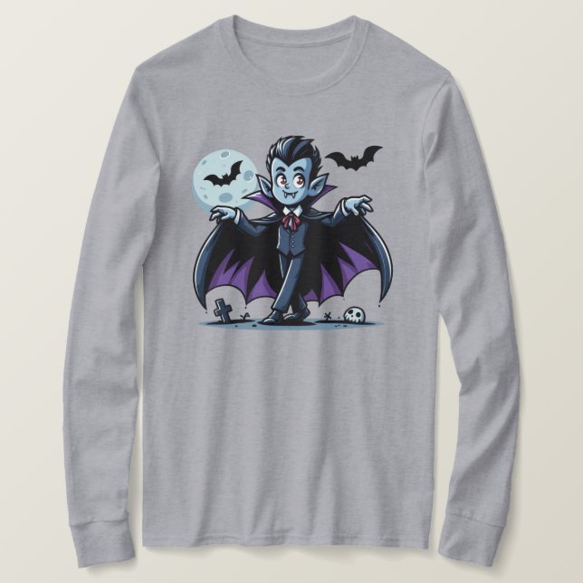 Cute, grym Halloween-vampyr T Shirt (Design framsida)