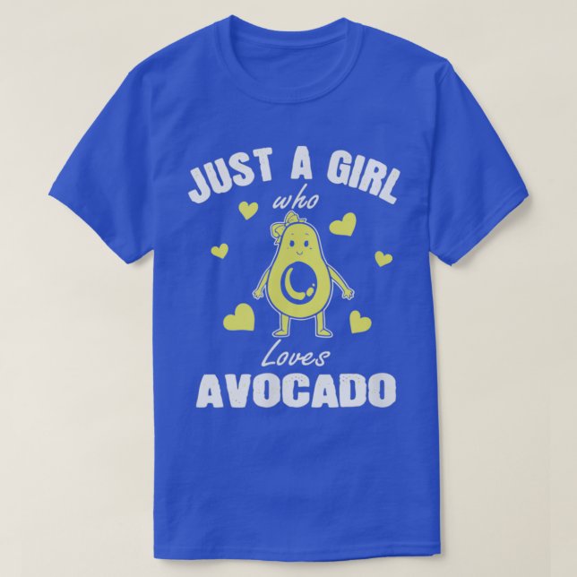 Cute Guacamole är bara en flicka som Kärlek Avocad T Shirt (Design framsida)