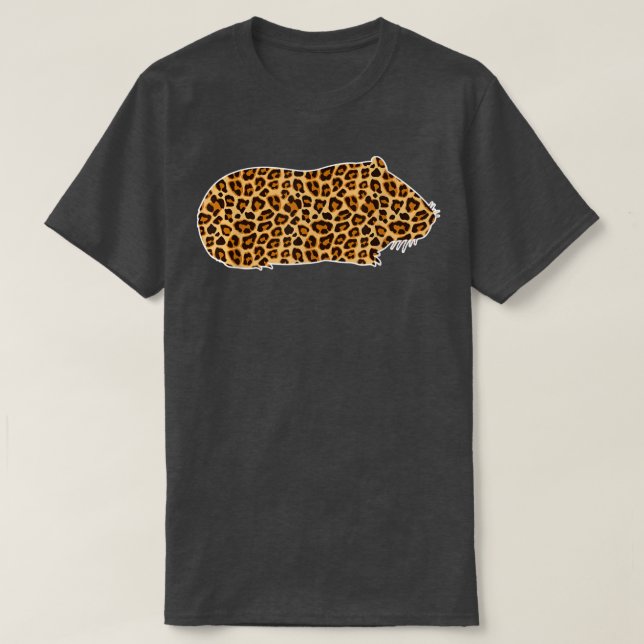 Cute Guinea Älskare Pet Animal Print Leopard Gir T Shirt (Design framsida)