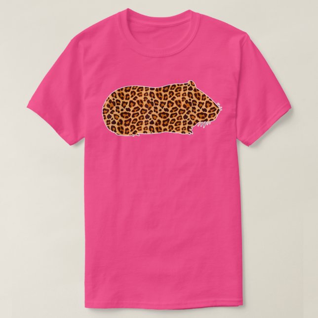 Cute Guinea Älskare Pet Animal Print Leopard Gir T Shirt (Design framsida)
