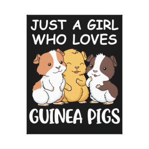 Cute Guinea-gåvor Girls Kawaii Guinea-Gris Gift Canvastryck
