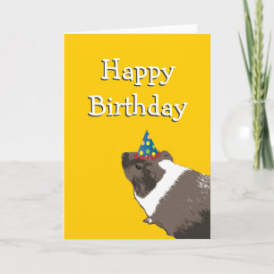 Cute Guinea-Grattis på födelsedagen-kort för Gris Kort