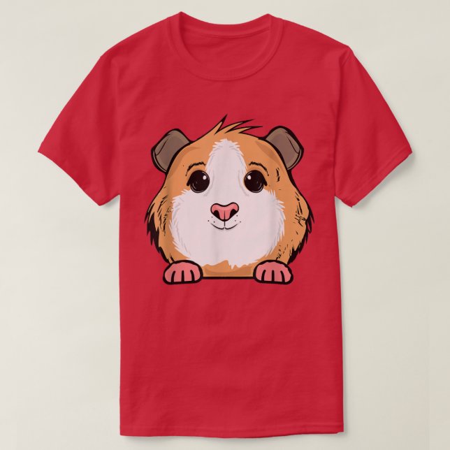 Cute Guinea Gris Älskare Kvinnor i Guinea Gris T Shirt (Design framsida)