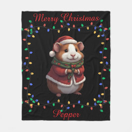 Cute Guinea Gris Fleece Blanket