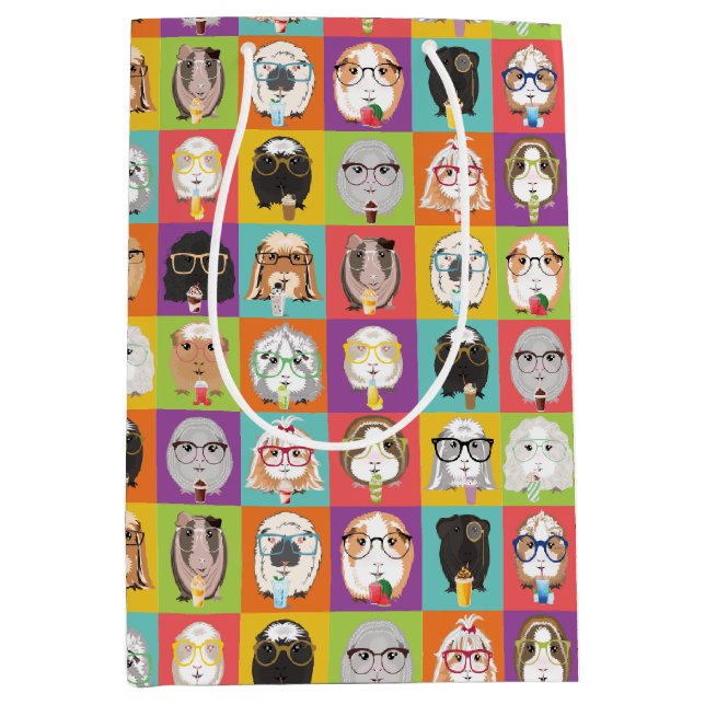 Cute Guinea Gris Gift Bag (Framsidan)