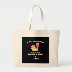 Cute Guinea Gris Gift Vin Älskare Jumbo Tygkasse