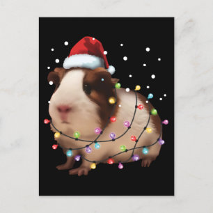 Cute Guinea Gris, Gris Älskare Funny Julafton Helg Vykort