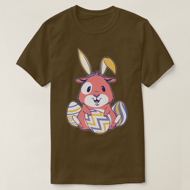 Cute Guinea gris i Påskhare Costume med Easte T Shirt (Design framsida)