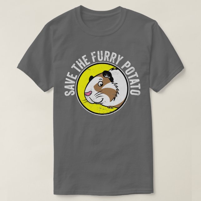 Cute Guinea Gris I Spara Håriget potatis T Shirt (Design framsida)