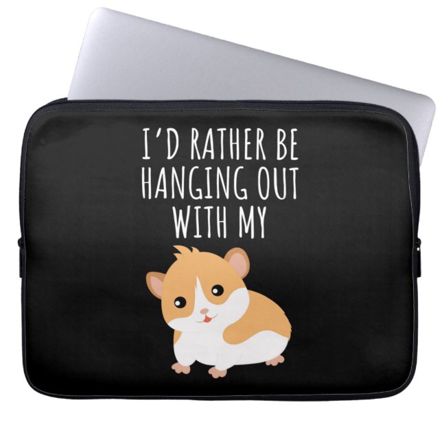 Cute Guinea Gris Laptop Fodral (Framsidan)