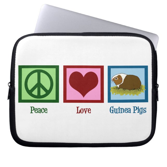 Cute Guinea Gris Laptop Fodral (Framsidan)