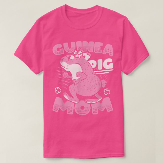 Cute Guinea Gris Mamma 793 T Shirt (Design framsida)