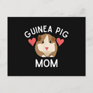 Cute Guinea Gris Mamma Älskare Glyft Red Hearts Fu Vykort