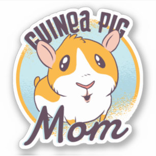 Cute Guinea Gris Mamma Kawaii Piggy Tonåring Kids Klistermärken