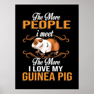 Cute Guinea Gris Mamma Poster