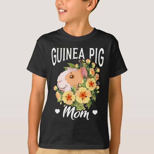 Cute Guinea Gris Mamma T Shirt (Framsida)
