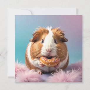 Cute Guinea Gris med pastellövertoning för Donut