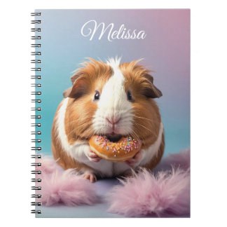 Cute Guinea Gris med pastellövertoning för Donut Anteckningsbok