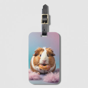 Cute Guinea Gris med pastellövertoning för Donut Bagagebricka