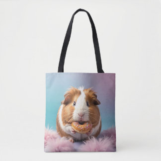 Cute Guinea Gris med pastellövertoning för Donut Tygkasse