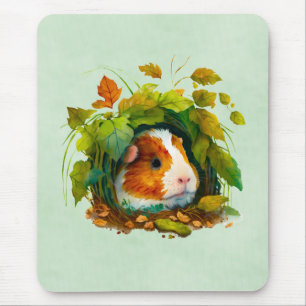 Cute Guinea Gris som Gömmer i buskarna Musmatta