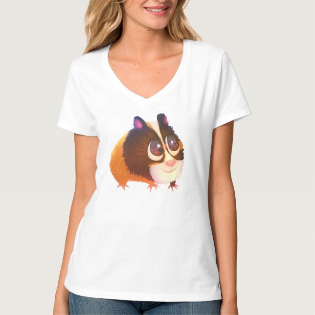 Cute Guinea gris T-Shirt (Framsida)