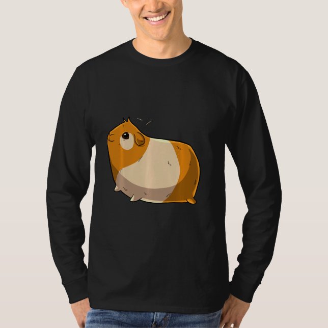 Cute Guinea Gris Tee Shirts Funny Pet Kärlek Tee W (Framsida)