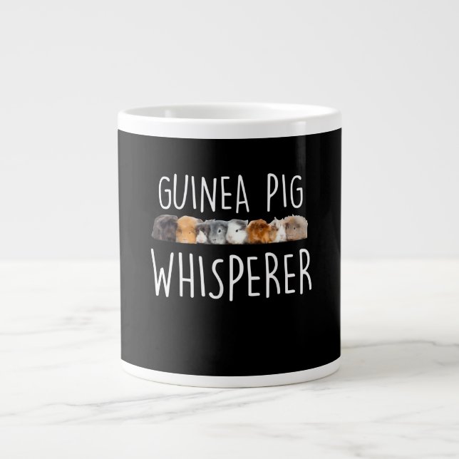 Cute Guinea-Gris Whisperer Animal Lover Gift Jumbo Mugg (Framsidan)