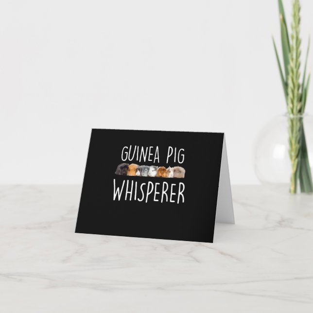Cute Guinea-Gris Whisperer Animal Lover Gift Kort (Framsida)