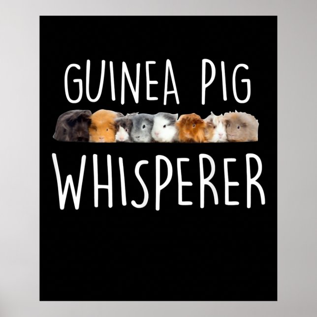 Cute Guinea-Gris Whisperer Animal Lover Gift Poster (Framsidan)