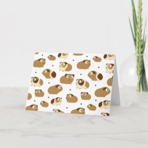Cute Guinea-Grisar Card Kort
