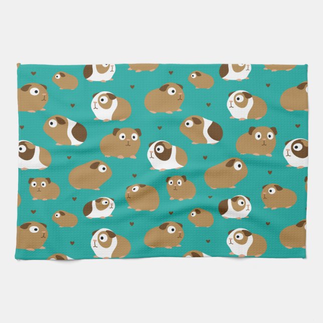 Cute Guinea Grisar Kitchen Towel Kökshandduk (Horisontell)
