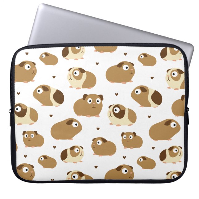Cute Guinea Grisar Laptop sleeve (Framsidan)