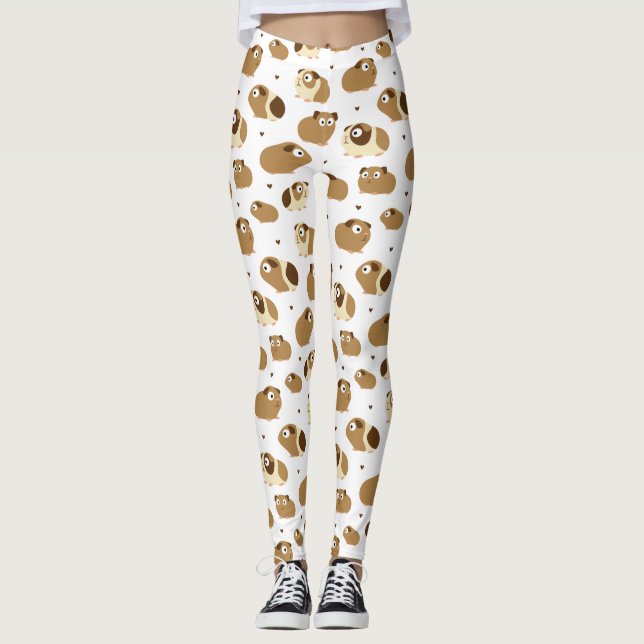 Cute Guinea Grisar Leggings (Framsida)